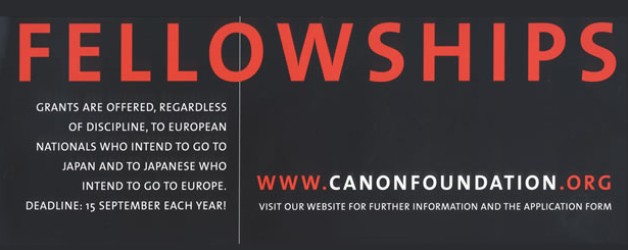 CANON FOUNDATION IN EUROPE – BECAS PARA JAPóN