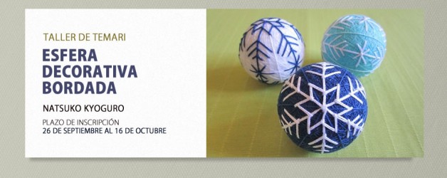 TALLER DE TEMARI – Esfera decorativa bordada – NATSUKO KYOGURO
